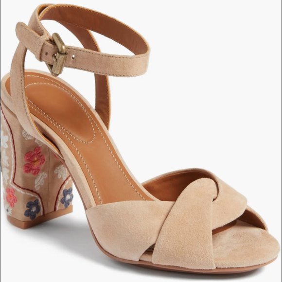 Gayla Embroidered Block Heel Sandal (Women) - Picture 1 of 6